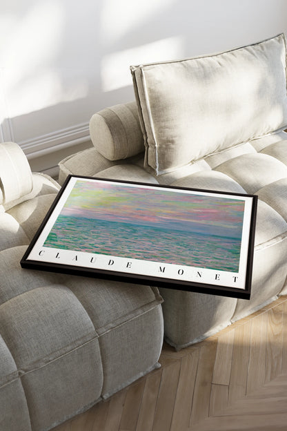 PASTEL WATERS, Work on stretched canvas, framed Black