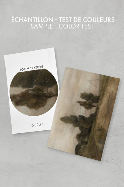 OLEKA CANVAS - PASTURE, Oeuvre sur toile étirée, encadré Brun Noyer