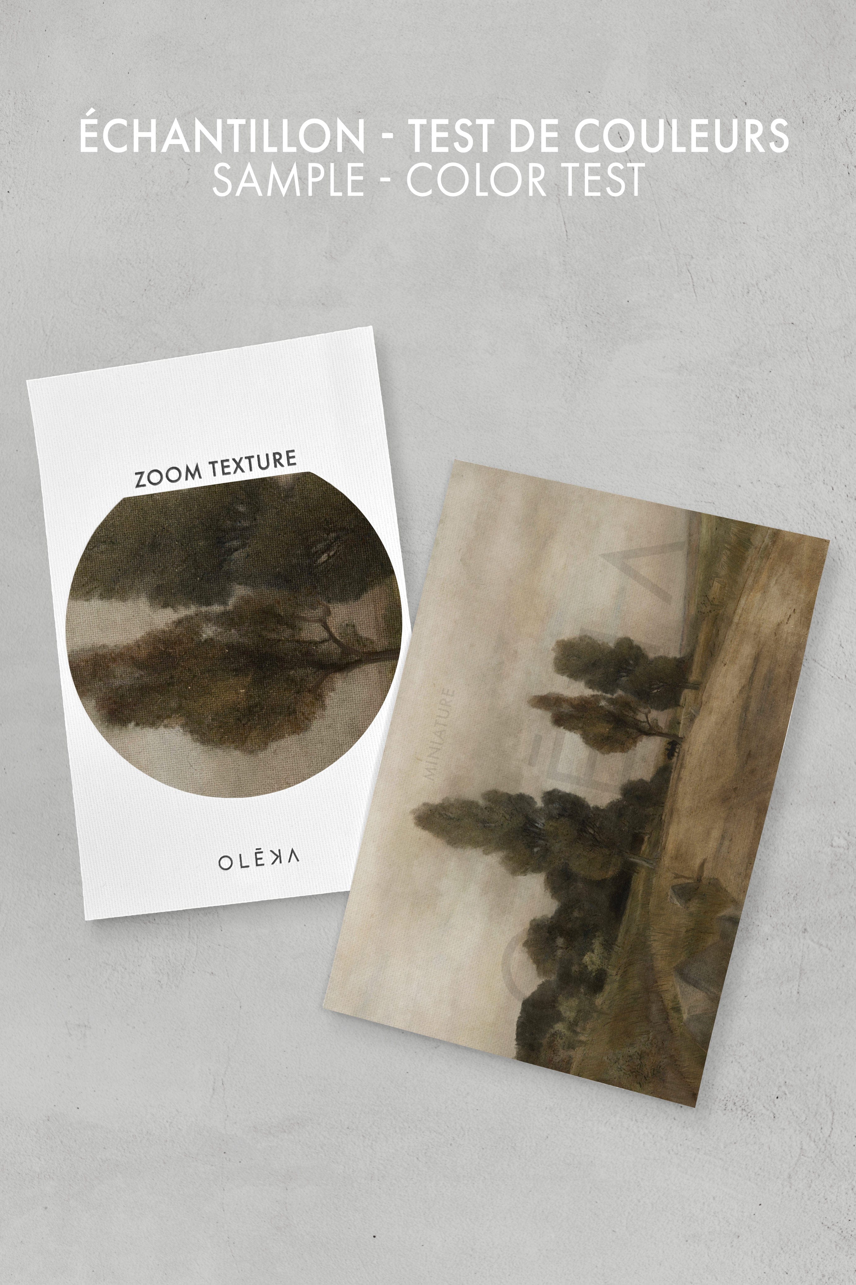 OLEKA CANVAS - PASTURE, Oeuvre sur toile étirée, encadré Noir