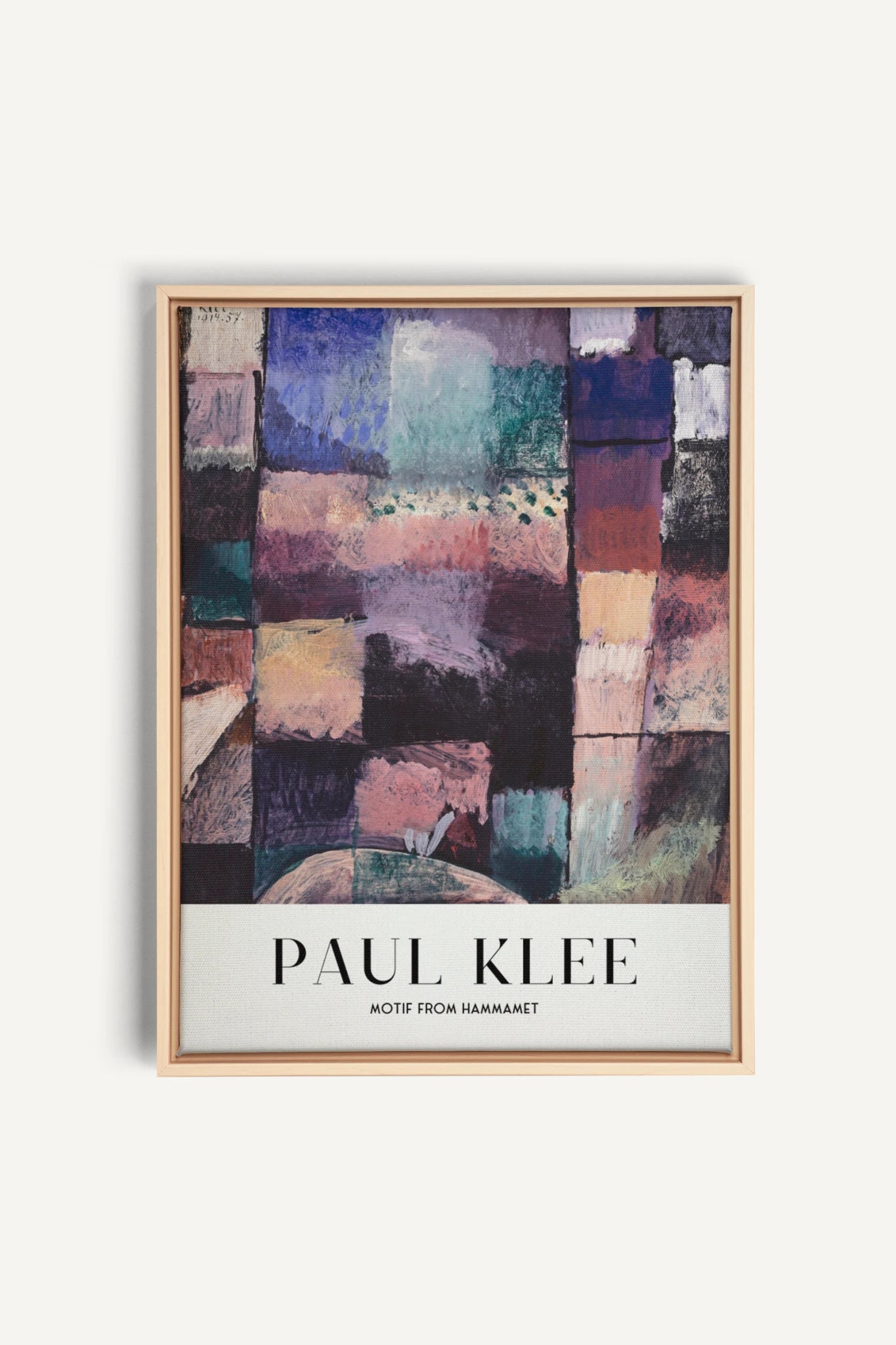 PAUL KLEE I, Artwork on stretched canvas, framed Natural Light