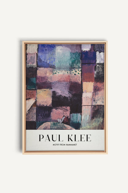 PAUL KLEE I, Artwork on stretched canvas, framed Natural Light