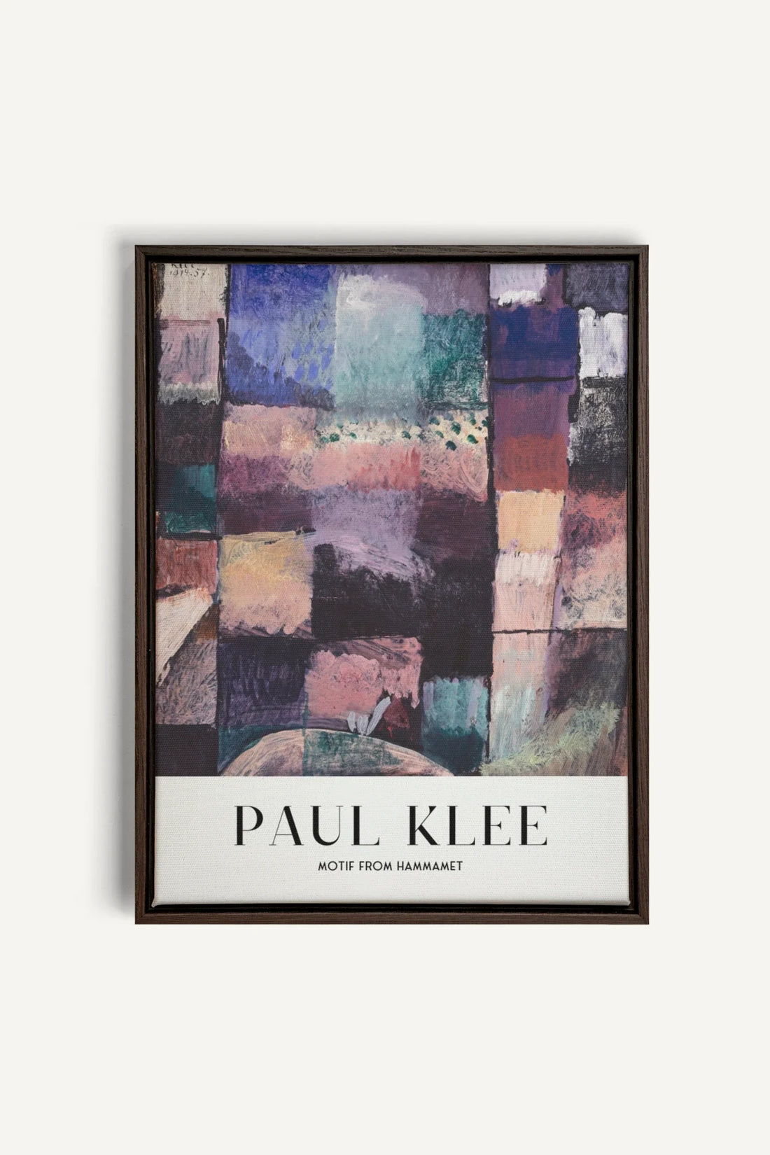 OLEKA CANVAS - PAUL KLEE I, Oeuvre sur toile étirée, encadré Brun Noyer