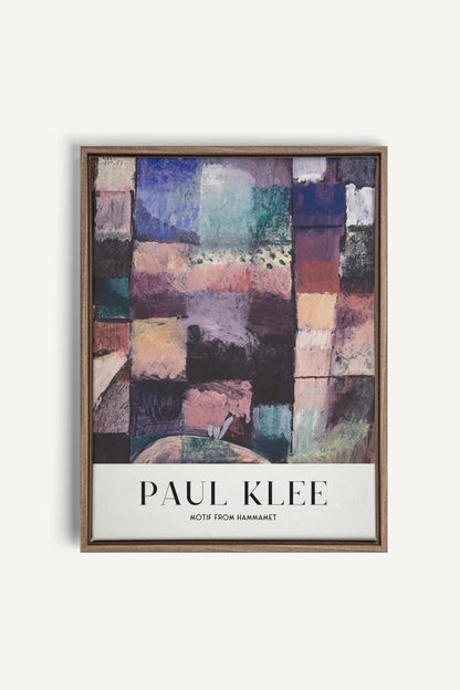 OLEKA CANVAS - PAUL KLEE I, Oeuvre sur toile étirée, encadré Brun Chêne