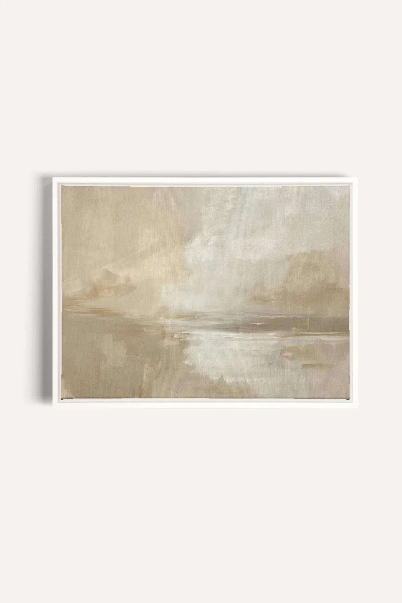 OLEKA CANVAS - PEACEFUL STROKES, Oeuvre sur toile étirée, encadré Blanc