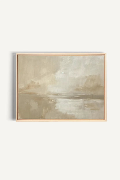 OLEKA CANVAS - PEACEFUL STROKES, Oeuvre sur toile étirée, encadré Naturel Clair