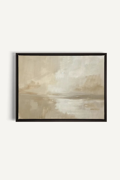 OLEKA CANVAS - PEACEFUL STROKES, Oeuvre sur toile étirée, encadré Noir