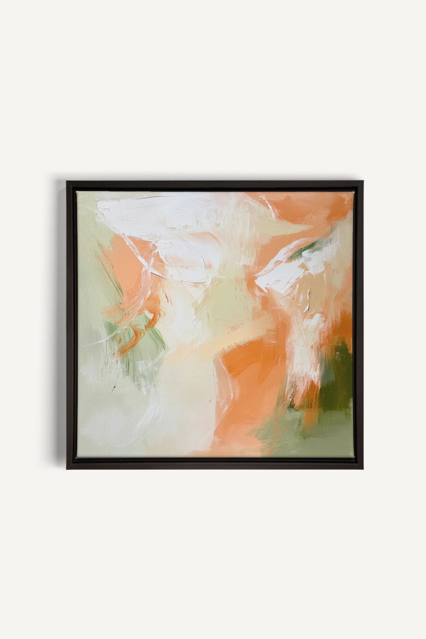 PEACHY FLOW, Oeuvre sur toile étirée, encadré Noir