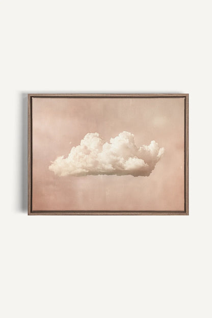 OLEKA CANVAS - PINK DREAM, Oeuvre sur toile étirée, encadré Brun Chêne