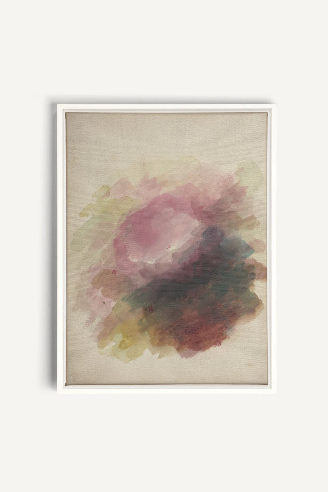 PLUM GARDEN, Oeuvre sur toile étirée, encadré Blanc