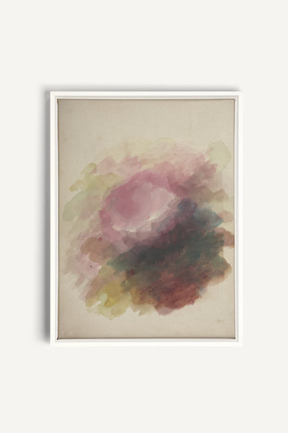 PLUM GARDEN, Work on stretched canvas, framed White