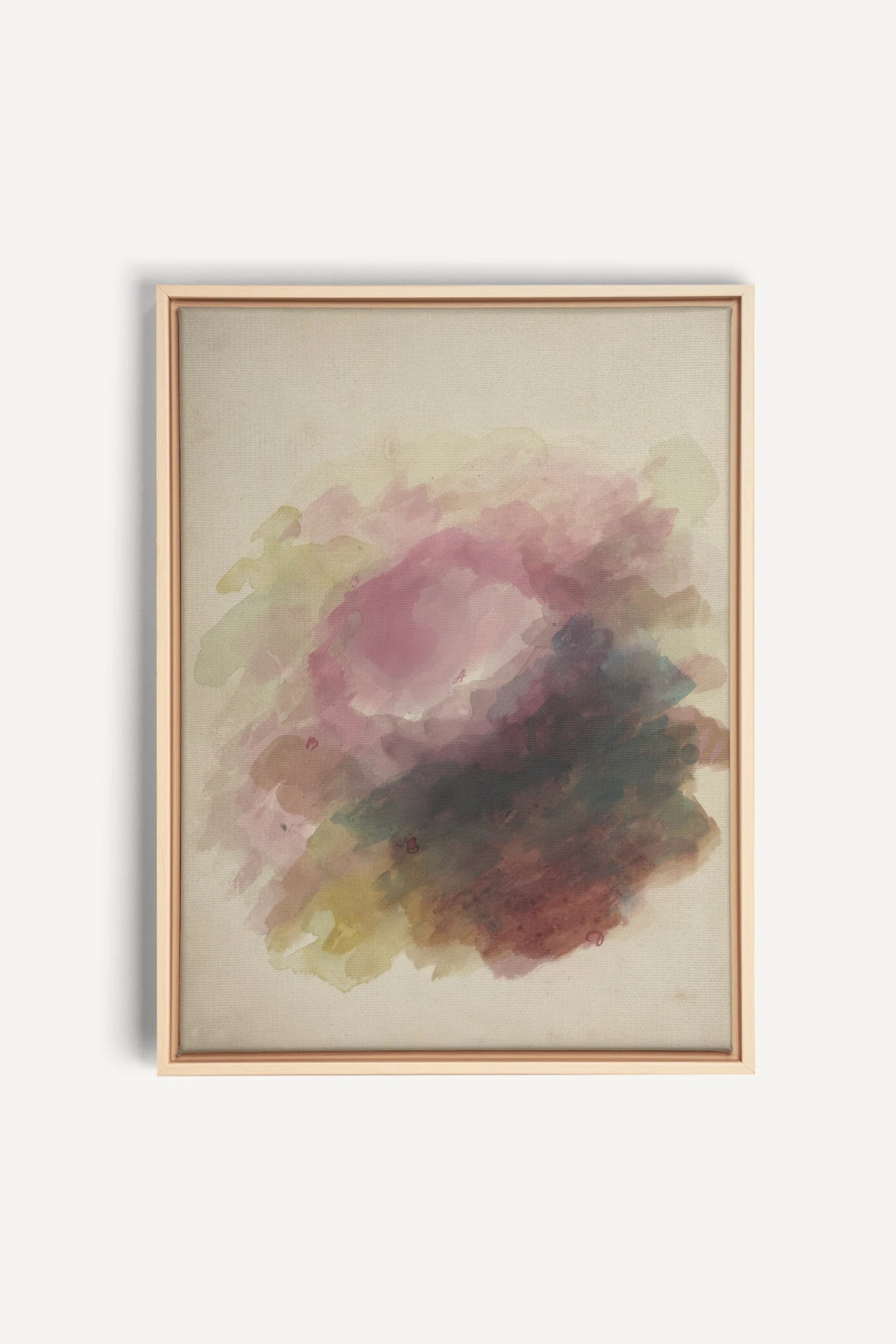 PLUM GARDEN, Work on stretched canvas, framed Naturel Clair