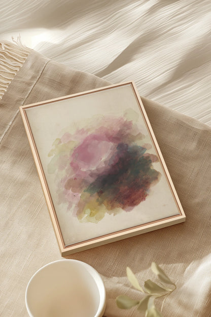 PLUM GARDEN, Work on stretched canvas, framed Naturel Clair