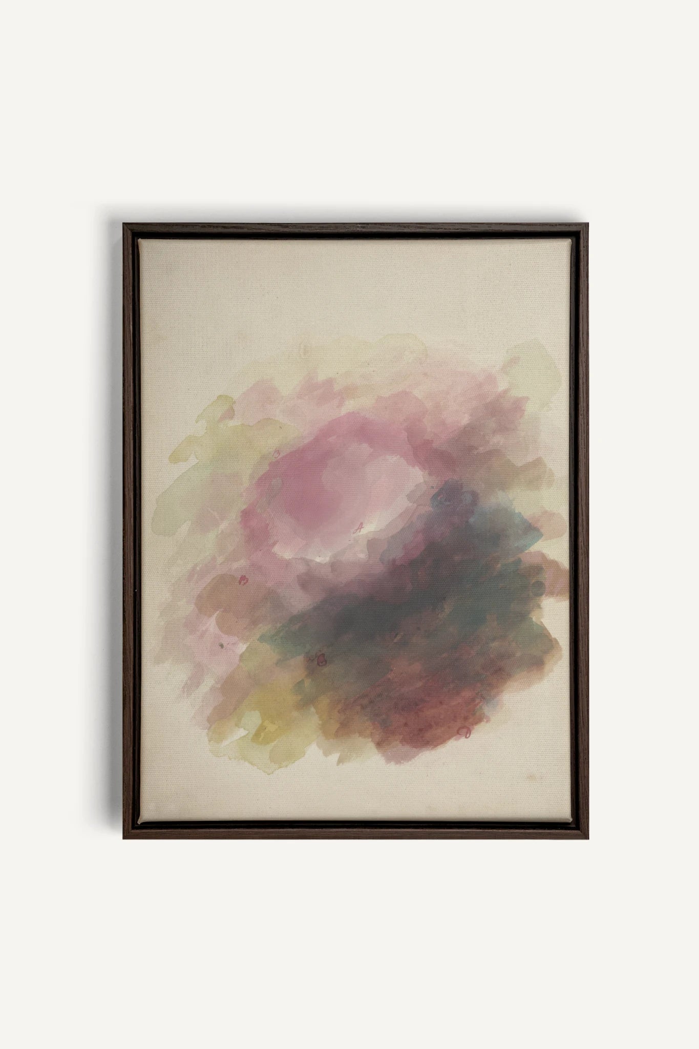 PLUM GARDEN, Oeuvre sur toile étirée, encadré Brun Noyer