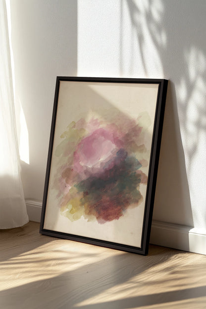 PLUM GARDEN, Oeuvre sur toile étirée, encadré Noir