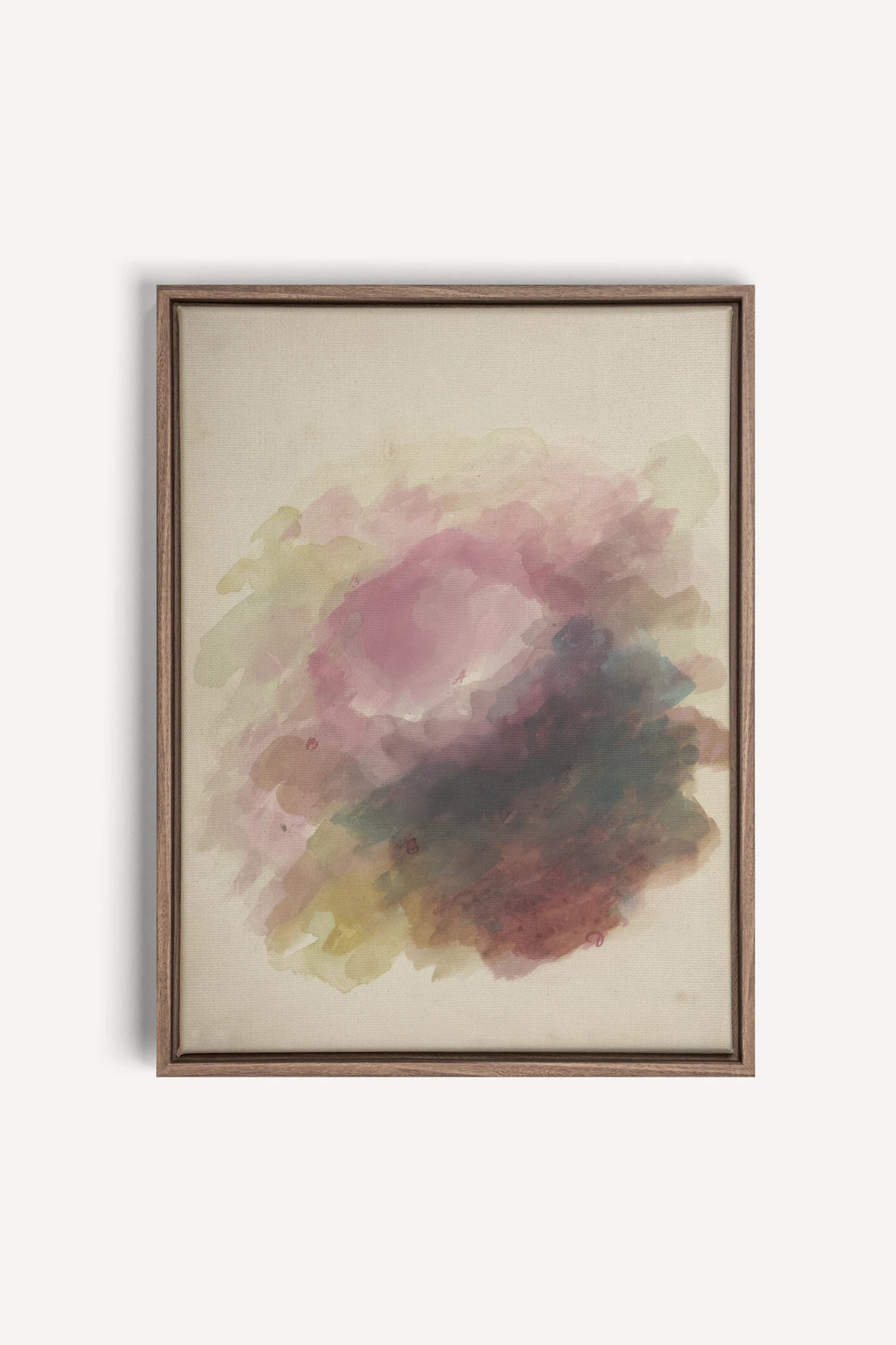 PLUM GARDEN, Oeuvre sur toile étirée, encadré Brun Chêne
