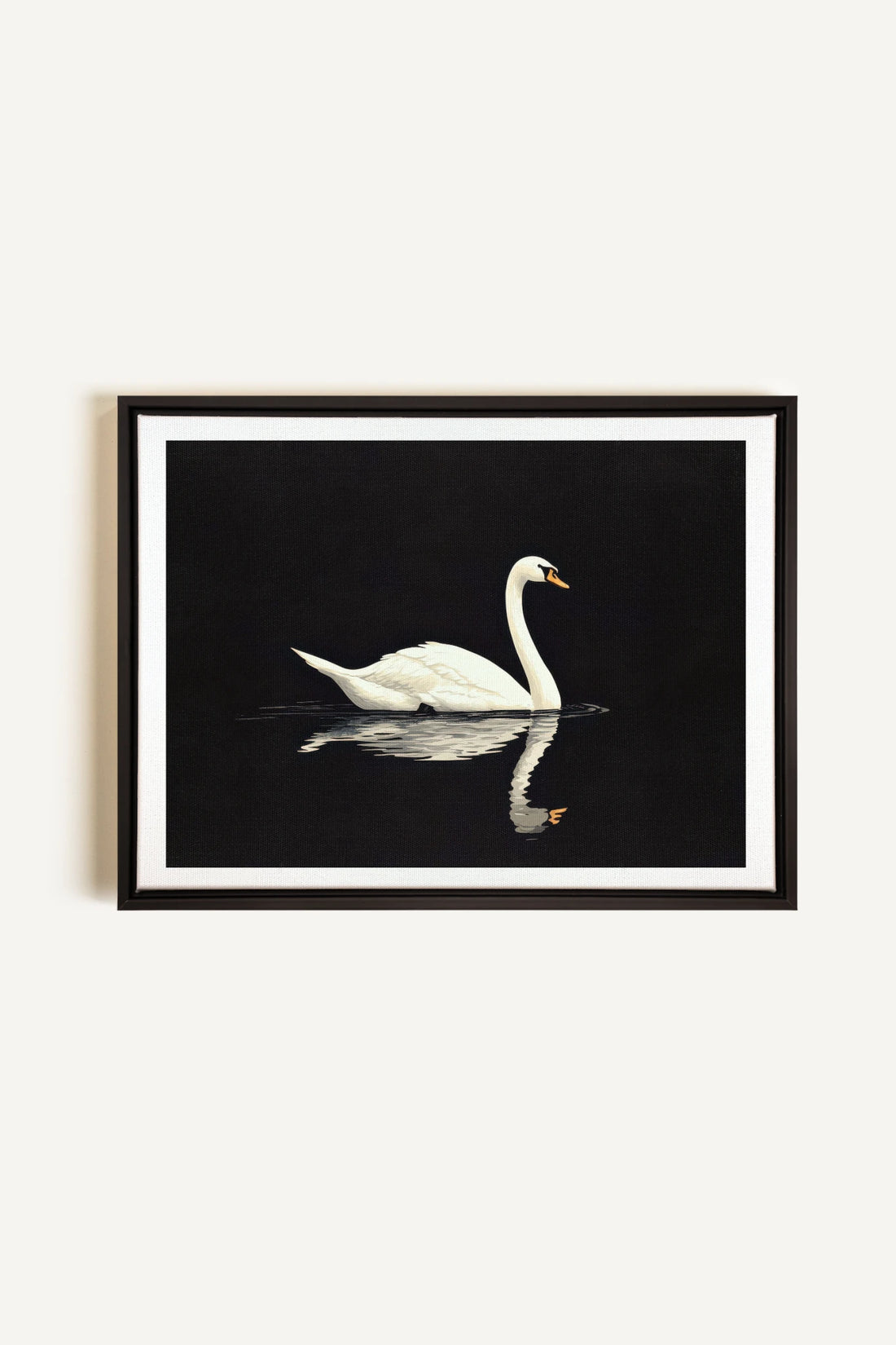 POÉSIE DU SILENCE, Artwork on stretched canvas, framed in black