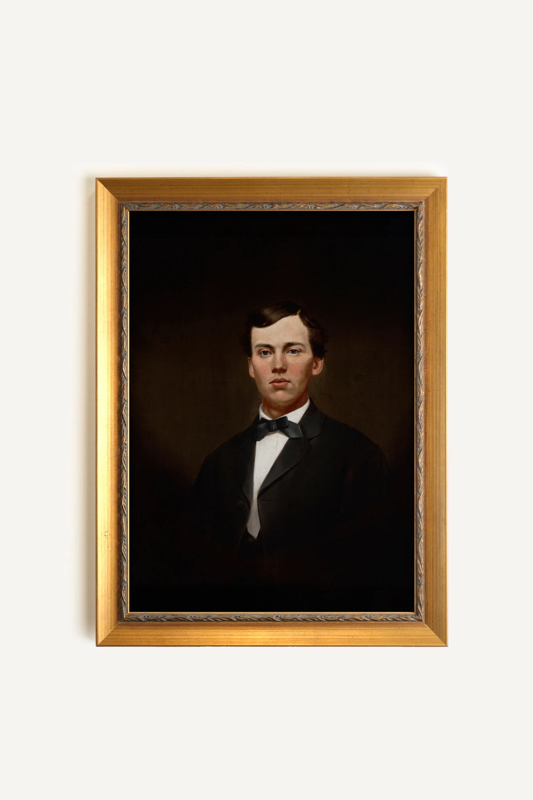 PORTRAIT DU PASSÉ, Oeuvre sur toile rigide, encadré Vintage Or