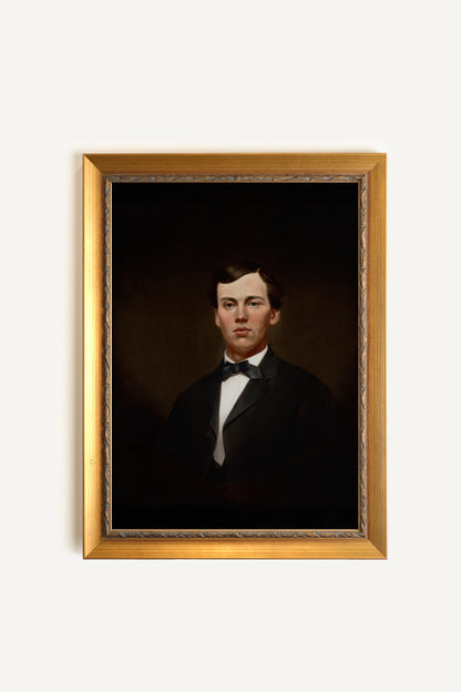 PORTRAIT DU PASSÉ, Oeuvre sur toile rigide, encadré Vintage Or