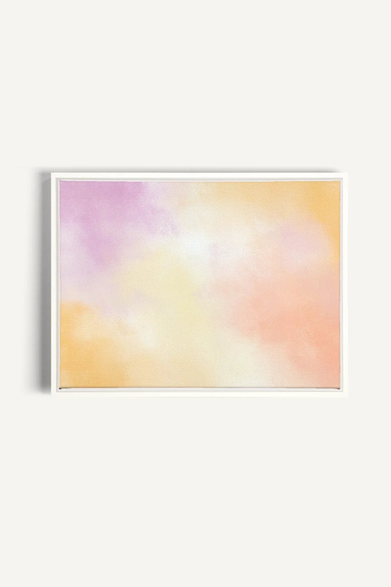OLEKA CANVAS - POWDERED GLOW, Oeuvre sur toile étirée, encadré Blanc