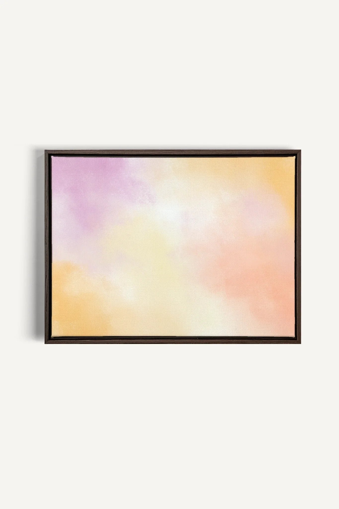 OLEKA CANVAS - POWDERED GLOW, Oeuvre sur toile étirée, encadré Brun Noyer