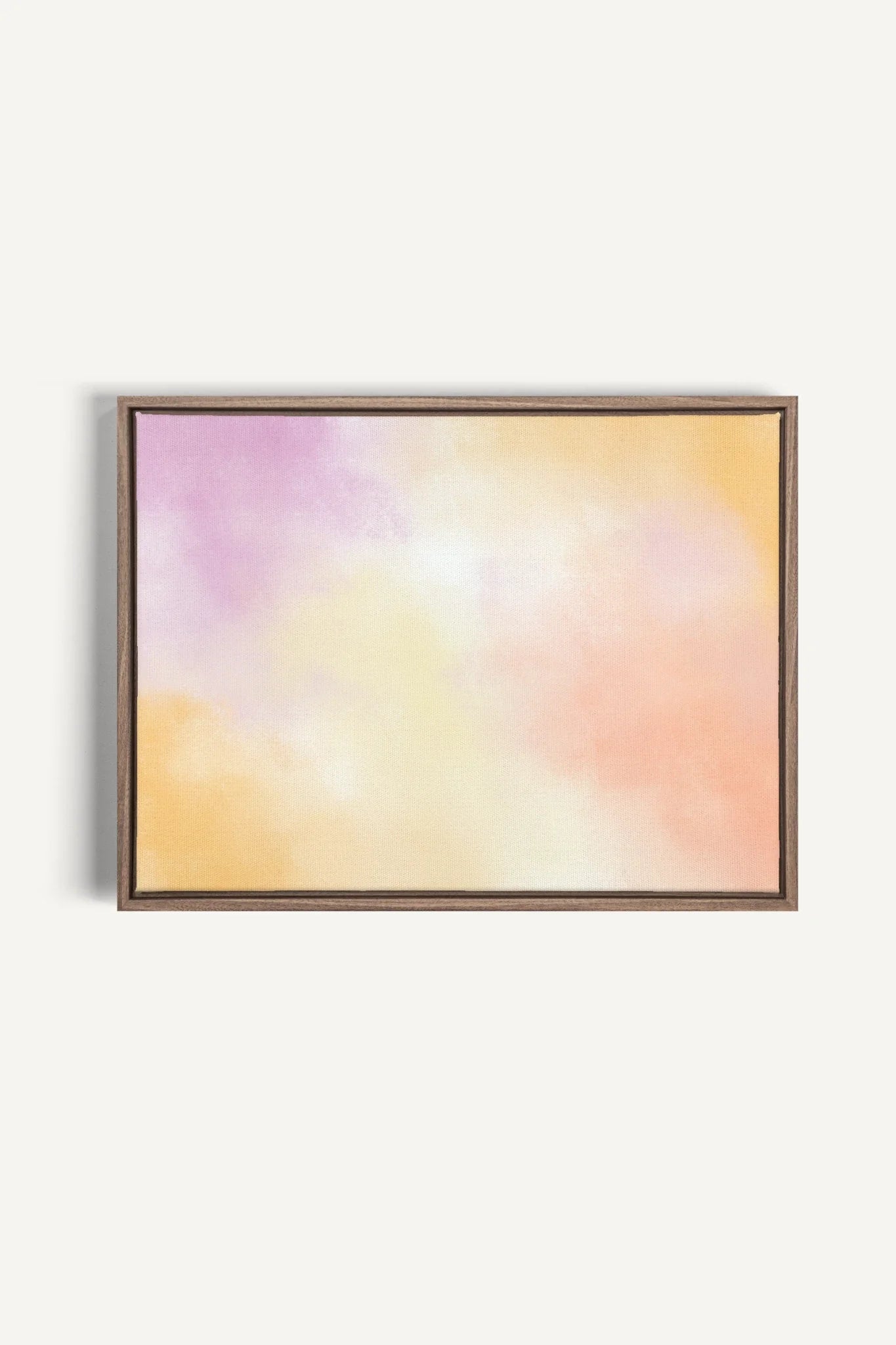 OLEKA CANVAS - POWDERED GLOW, Oeuvre sur toile étirée, encadré Brun Chêne