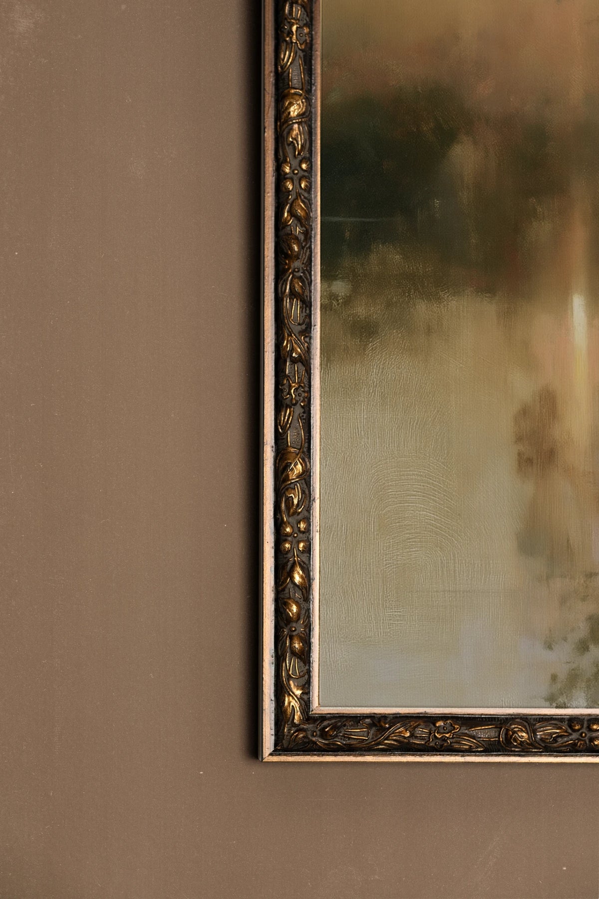 Première Lueur, Oeuvre sur toile rigide, encadré Vintage Bronze