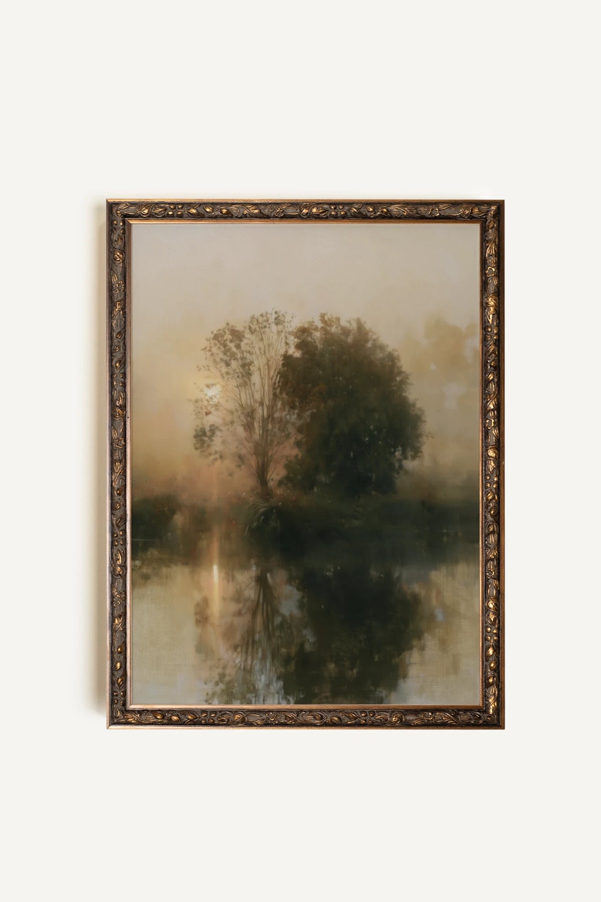 Première Lueur, Oeuvre sur toile rigide, encadré Vintage Bronze