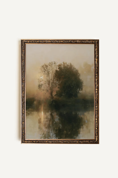 Première Lueur, Oeuvre sur toile rigide, encadré Vintage Bronze