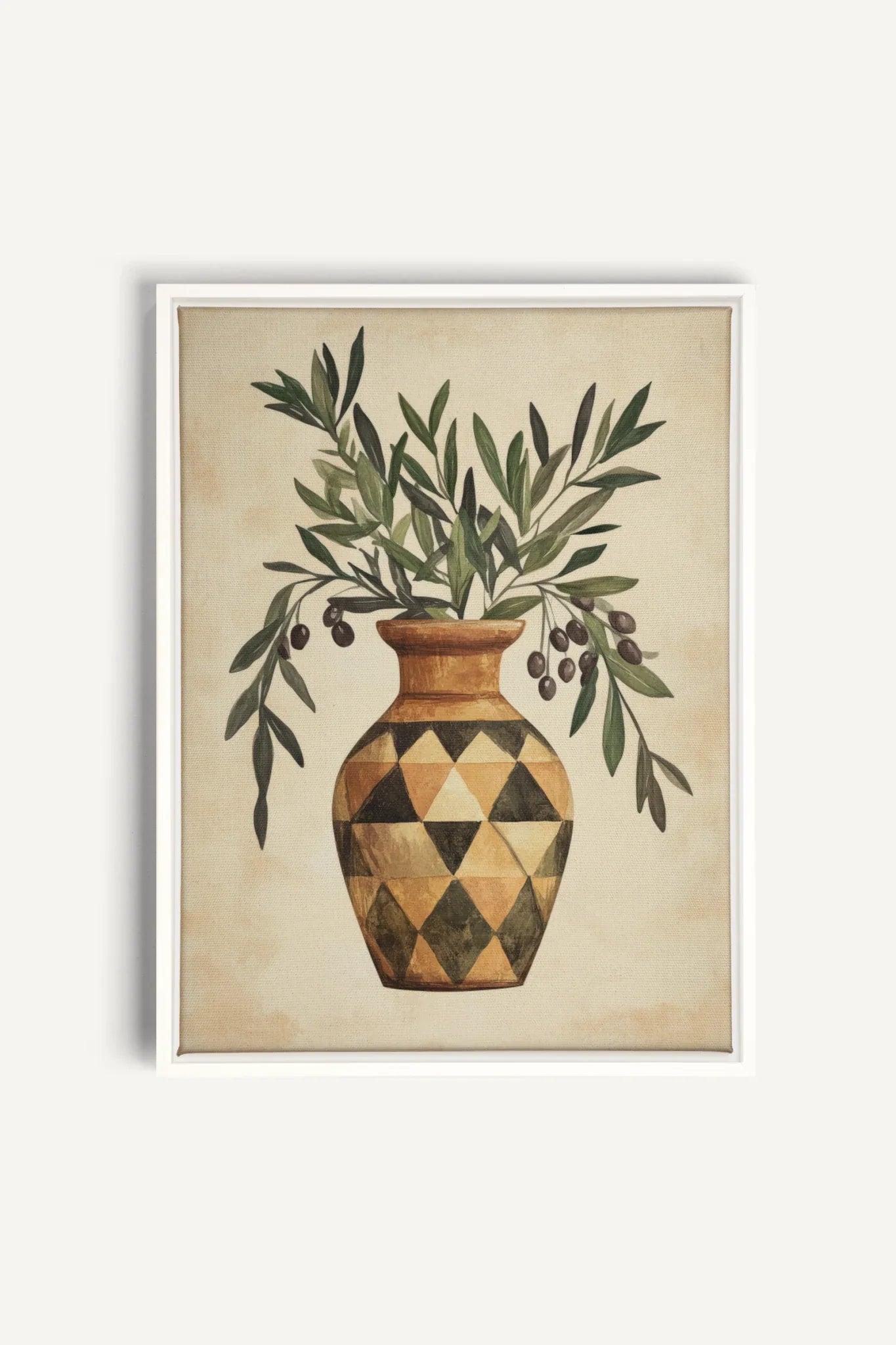 OLEKA CANVAS - PROVENCE GRACE, Oeuvre sur toile étirée, encadré Blanc