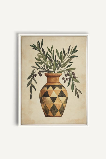 OLEKA CANVAS - PROVENCE GRACE, Oeuvre sur toile étirée, encadré Blanc