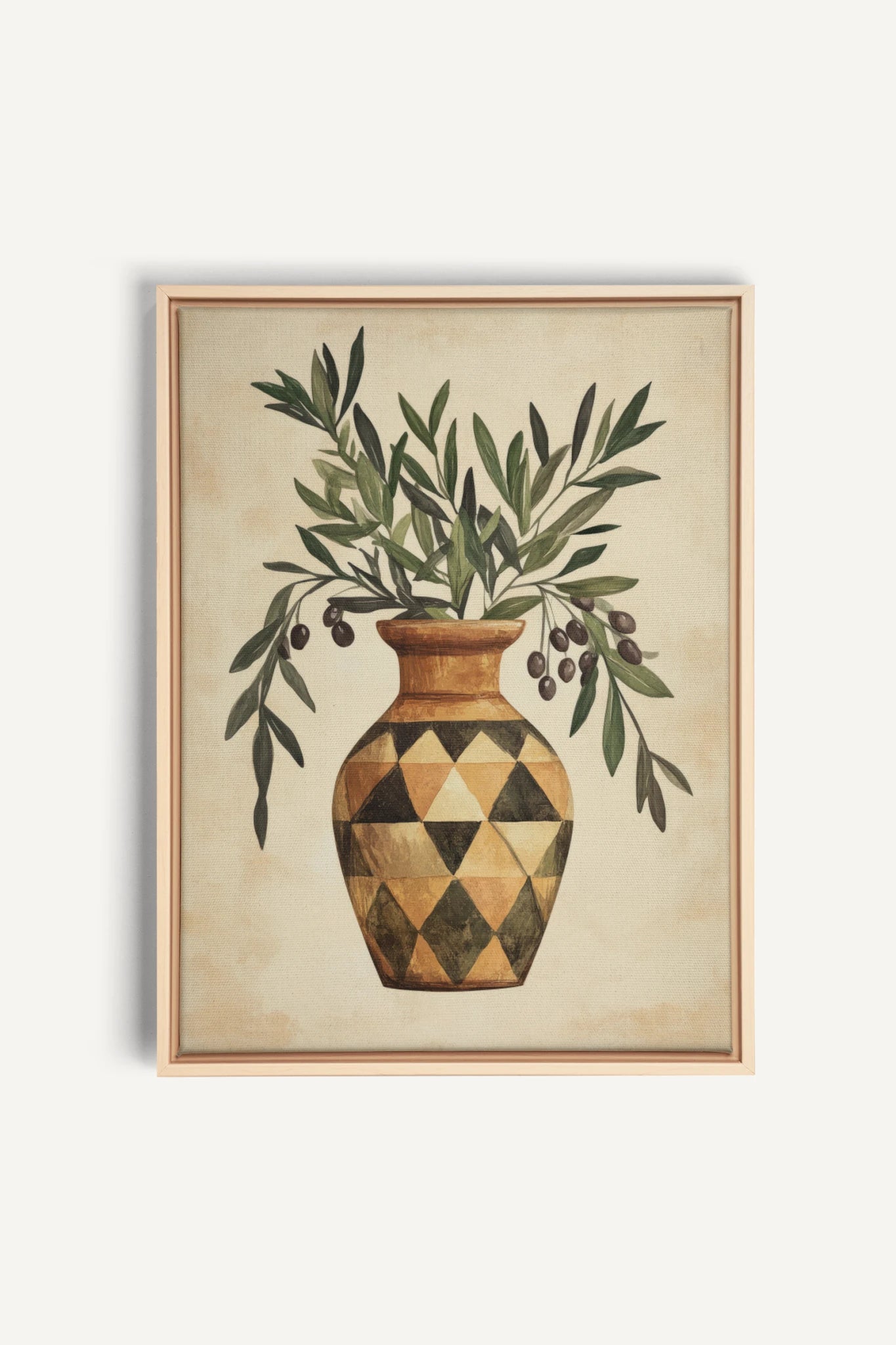 PROVENCE GRACE, Oeuvre sur toile étirée, encadré Naturel Clair