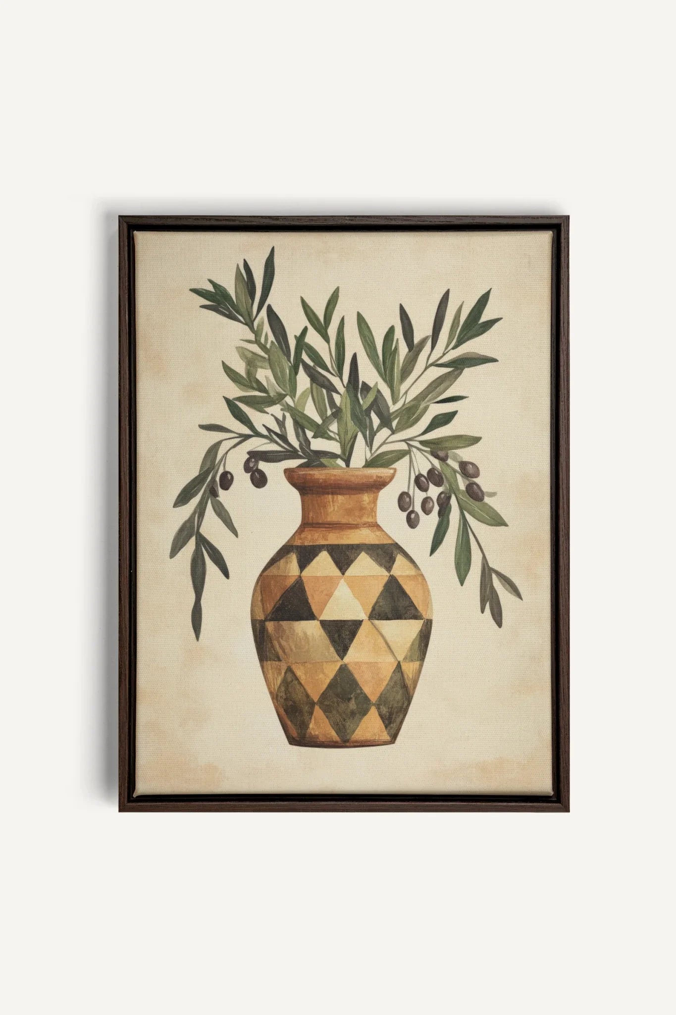 OLEKA CANVAS - PROVENCE GRACE, Oeuvre sur toile étirée, encadré Brun Noyer