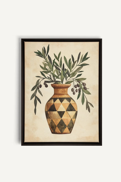 OLEKA CANVAS - PROVENCE GRACE, Oeuvre sur toile étirée, encadré Noir