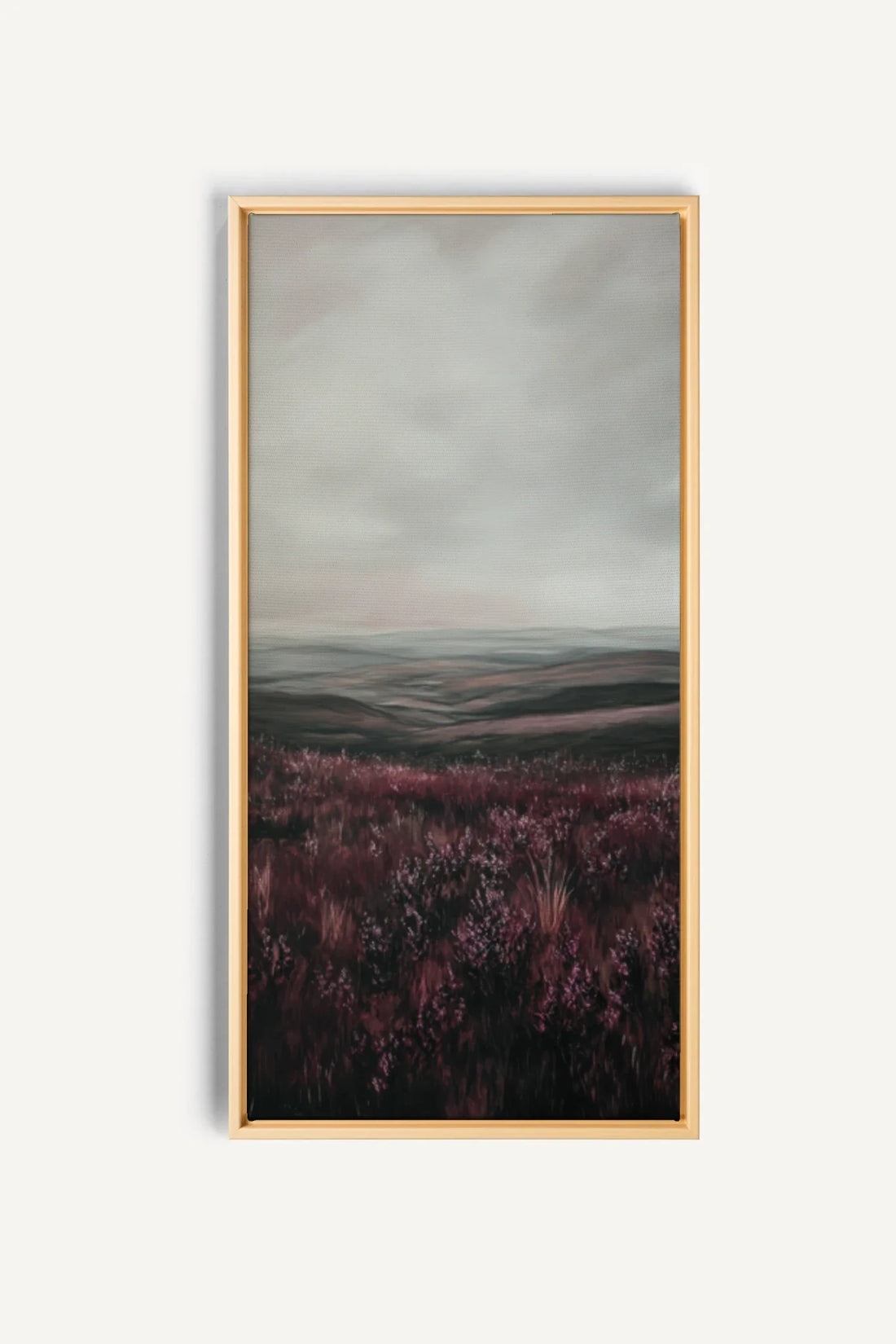OLEKA CANVAS - PURPLE STILLNESS, Oeuvre sur toile étirée, encadré Naturel Clair