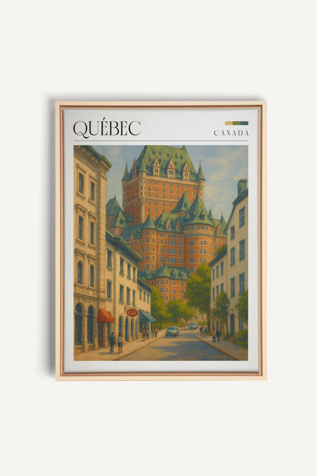 QUÉBEC I, Artwork on stretched canvas, framed Natural Light