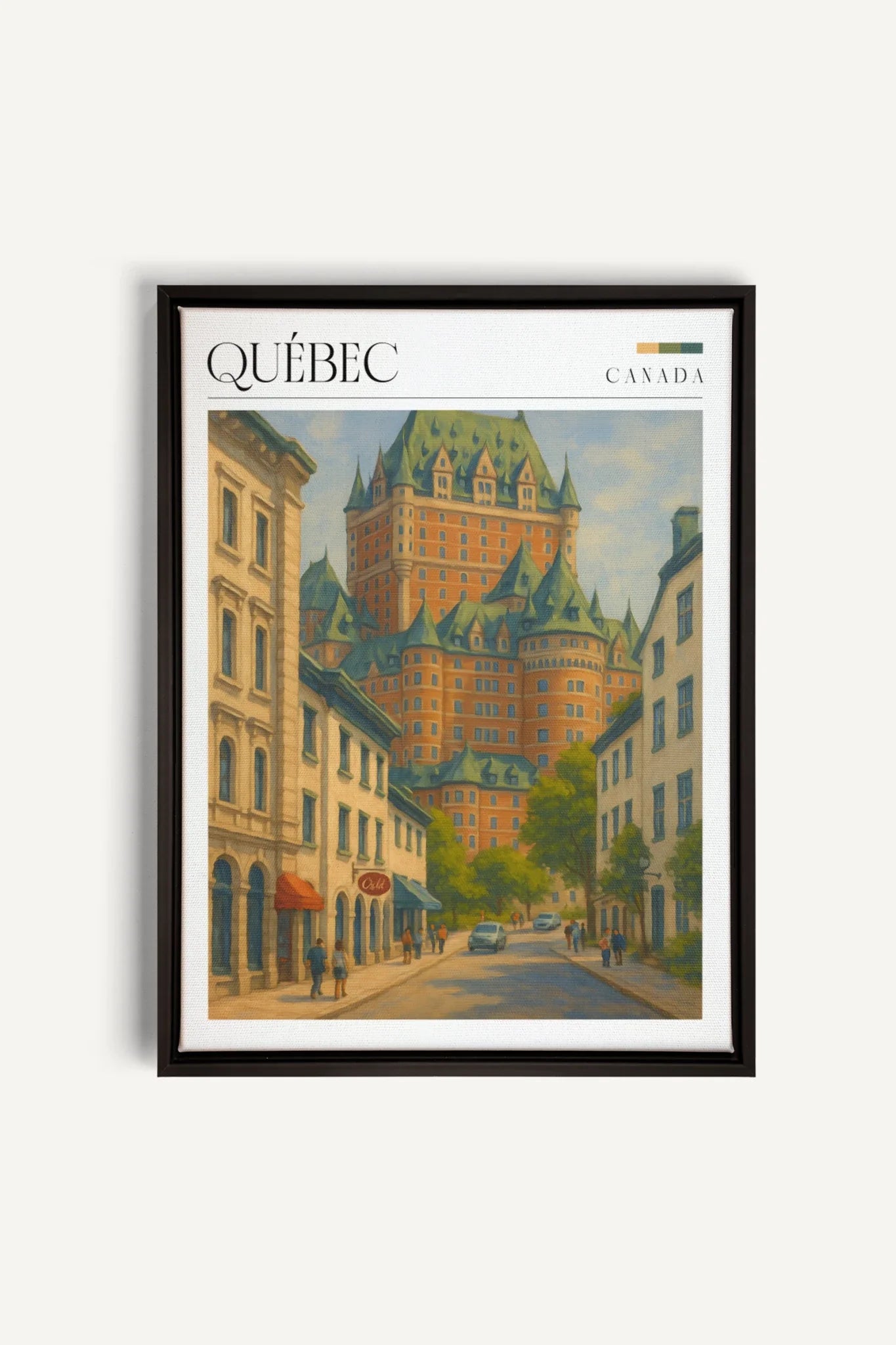 OLEKA CANVAS - QUÉBEC I, Oeuvre sur toile étirée, encadré Noir