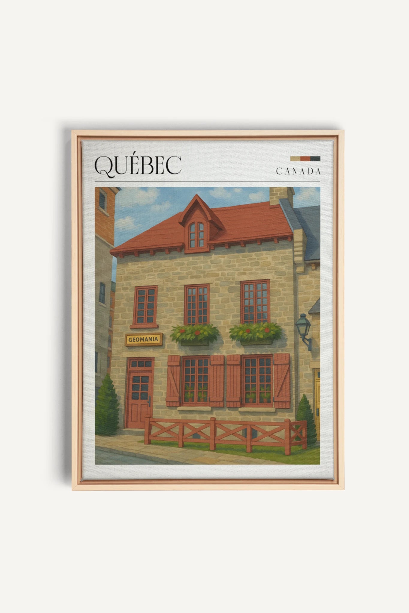 QUÉBEC II, Artwork on stretched canvas, framed Natural Light