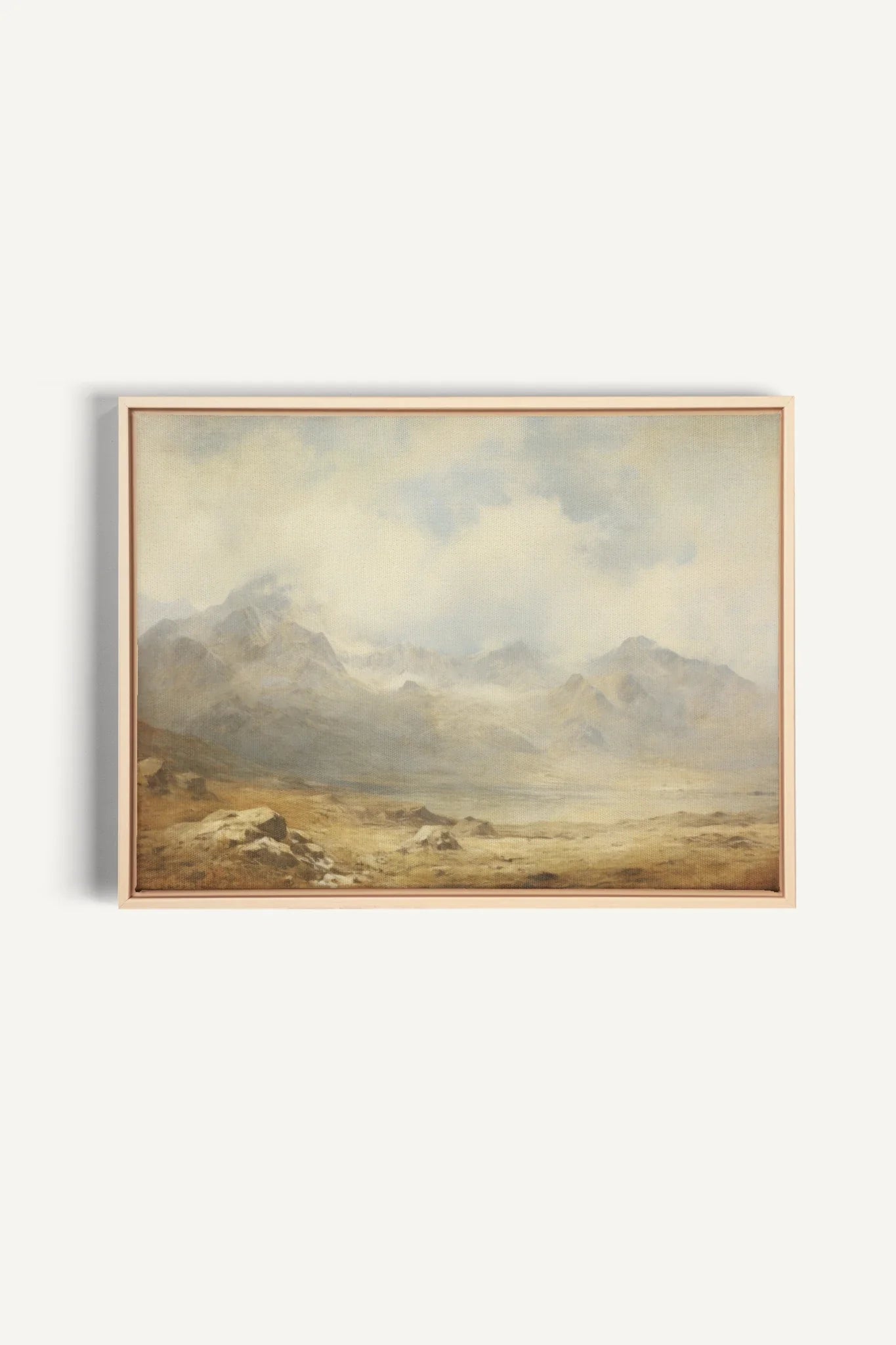 OLEKA CANVAS - Quiet Highlands, Oeuvre sur toile étirée, encadré Naturel Clair