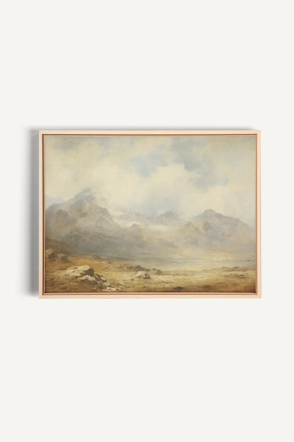 OLEKA CANVAS - Quiet Highlands, Oeuvre sur toile étirée, encadré Naturel Clair