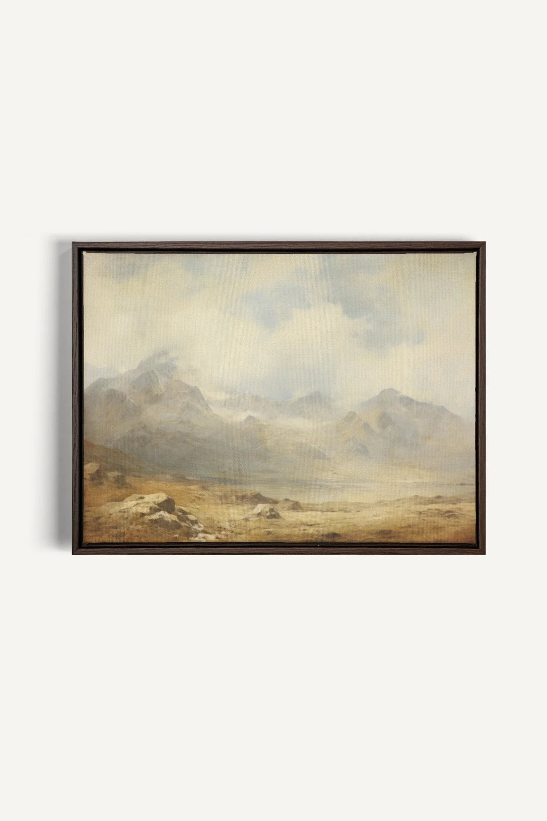 OLEKA CANVAS - Quiet Highlands, Oeuvre sur toile étirée, encadré Brun Noyer