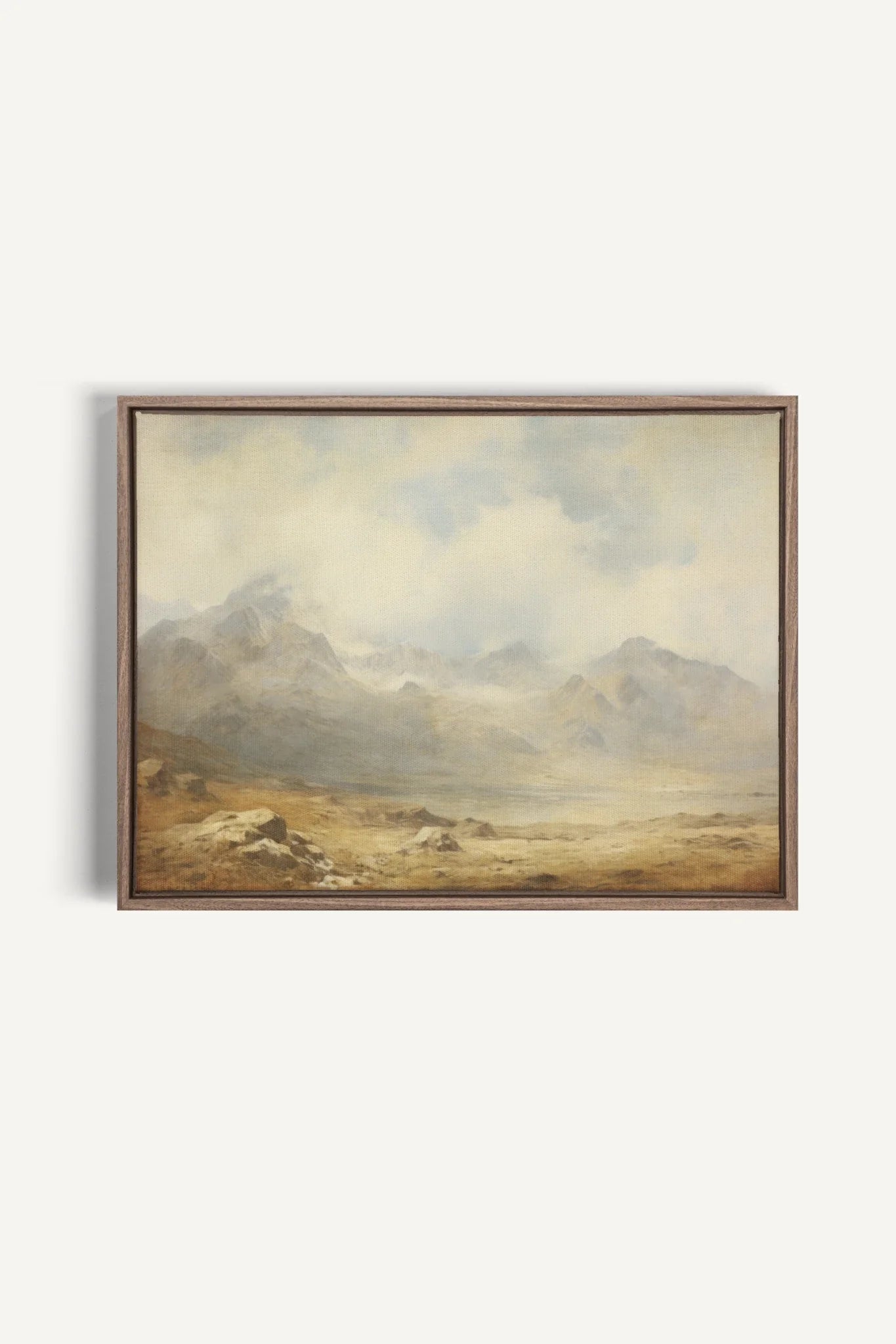 OLEKA CANVAS - Quiet Highlands, Oeuvre sur toile étirée, encadré Brun Chêne
