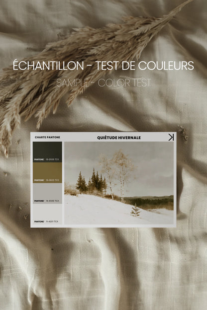 QUIÉTUDE HIVERNALE, Work on canvas, oak brown frame