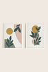 OLEKA CANVAS - RADIANT FLORA DUO, 2 Oeuvres sur toile étirée, encadré Blanc