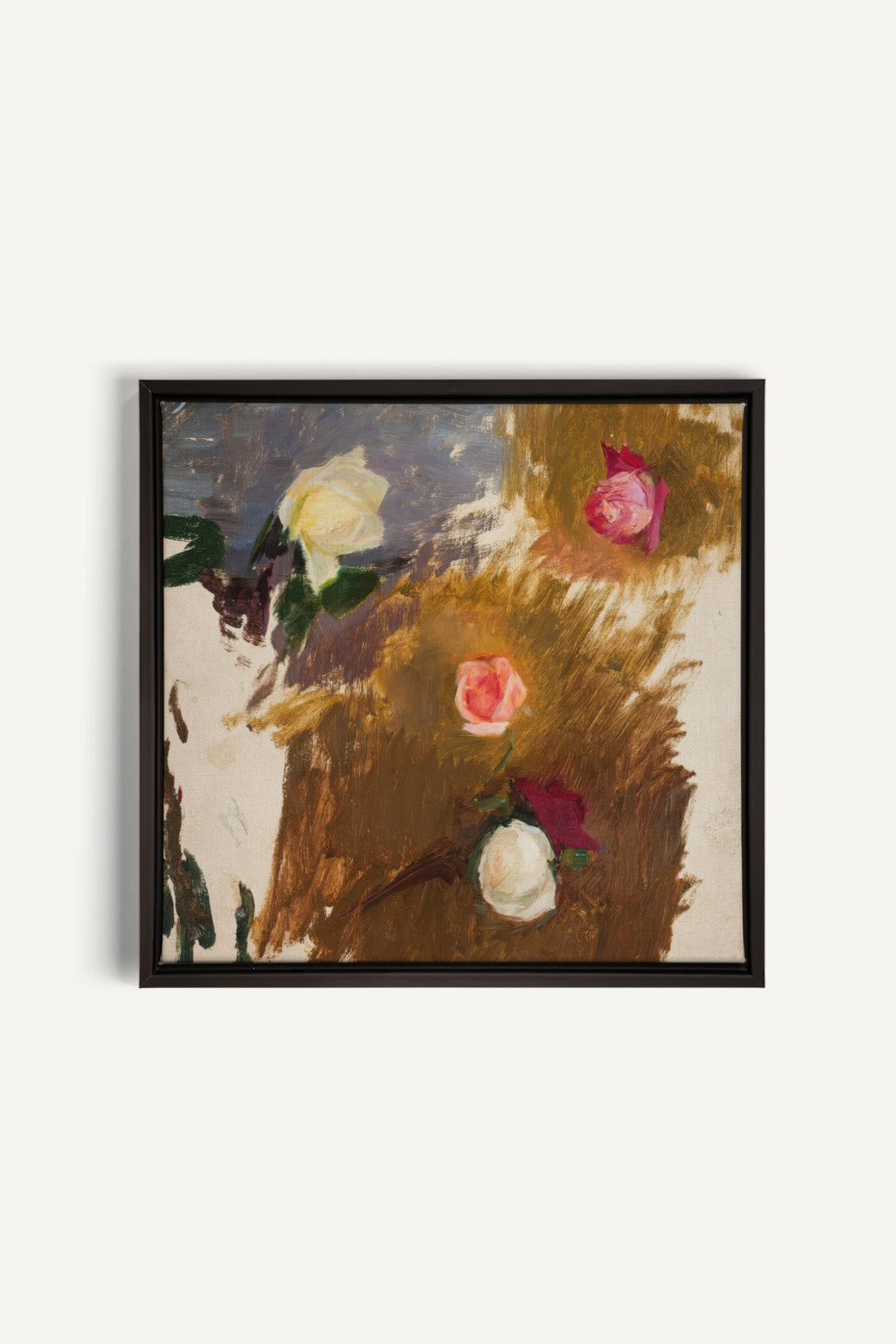 RAW FLORALS, Oeuvre sur toile étirée, encadré Noir