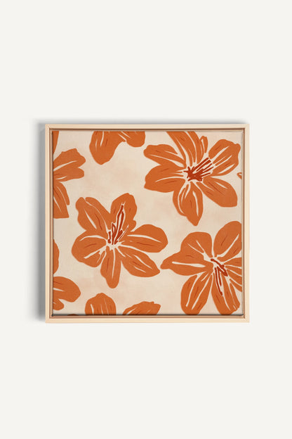 RAYON FLORAL, Artwork on stretched canvas, framed Natural Light