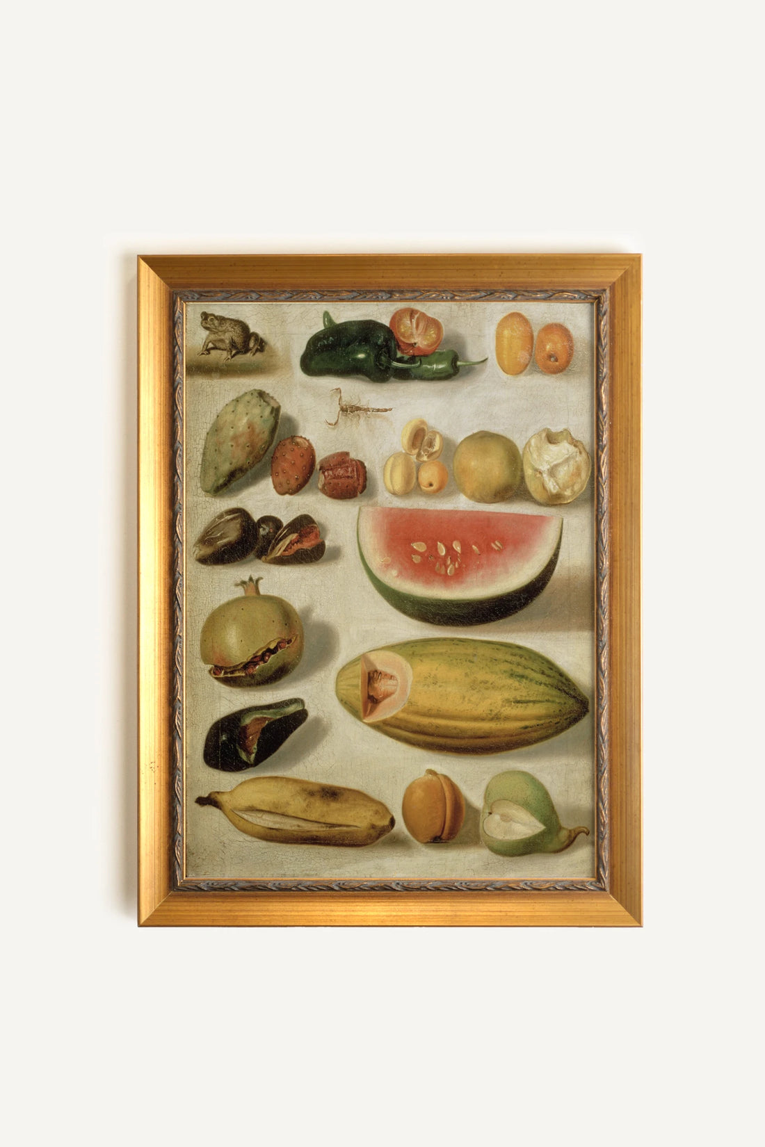 RÉCOLTE DORÉE, Artwork on rigid canvas, framed in Vintage Gold