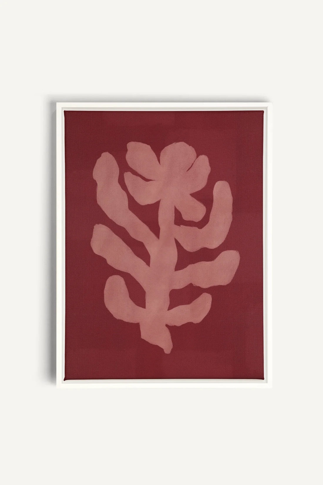 OLEKA CANVAS - RED CHERRY, Oeuvre sur toile étirée, encadré Blanc