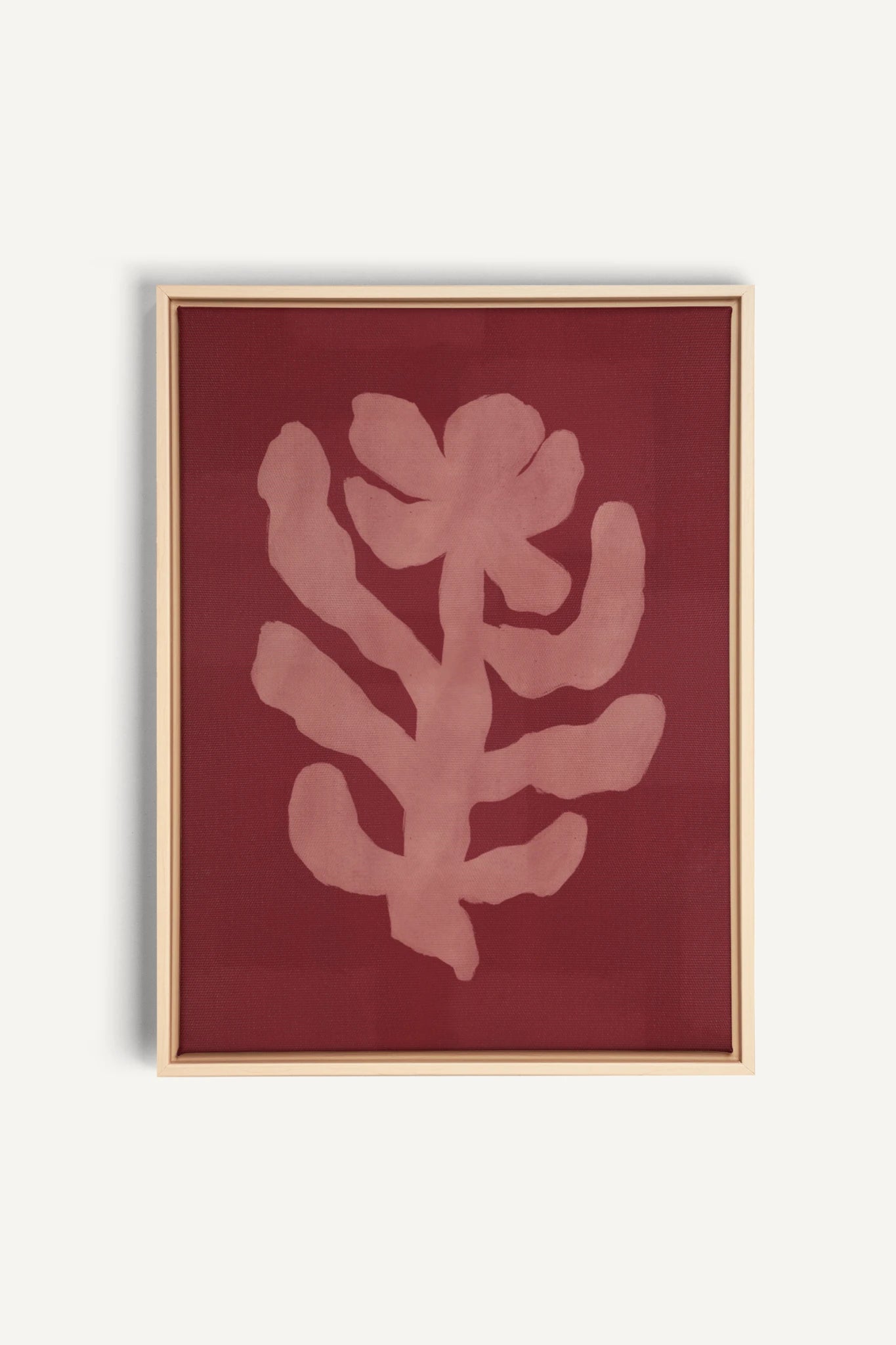 RED CHERRY, Oeuvre sur toile étirée, encadré Naturel Clair