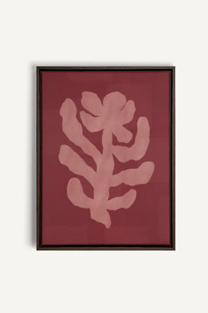 OLEKA CANVAS - RED CHERRY, Oeuvre sur toile étirée, encadré Brun Noyer