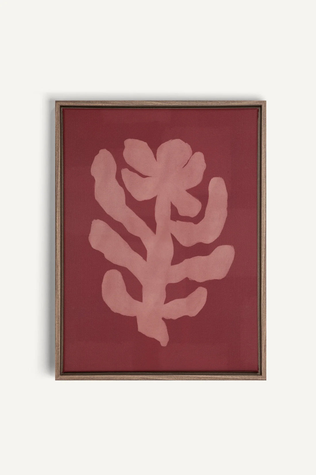 OLEKA CANVAS - RED CHERRY, Oeuvre sur toile étirée, encadré Brun Chêne
